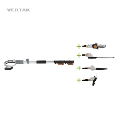 Vertak Long Reach Garden Multi Function 18v 4 In1 Cordless Pole Power Tools Combo Set