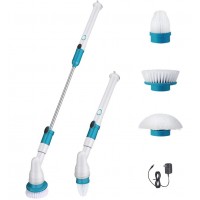 Household Multifunctional Cordless Rechargeable Spin Scrubber,Bathroom Automatic Telescopic Electric Cleaner Brush Set